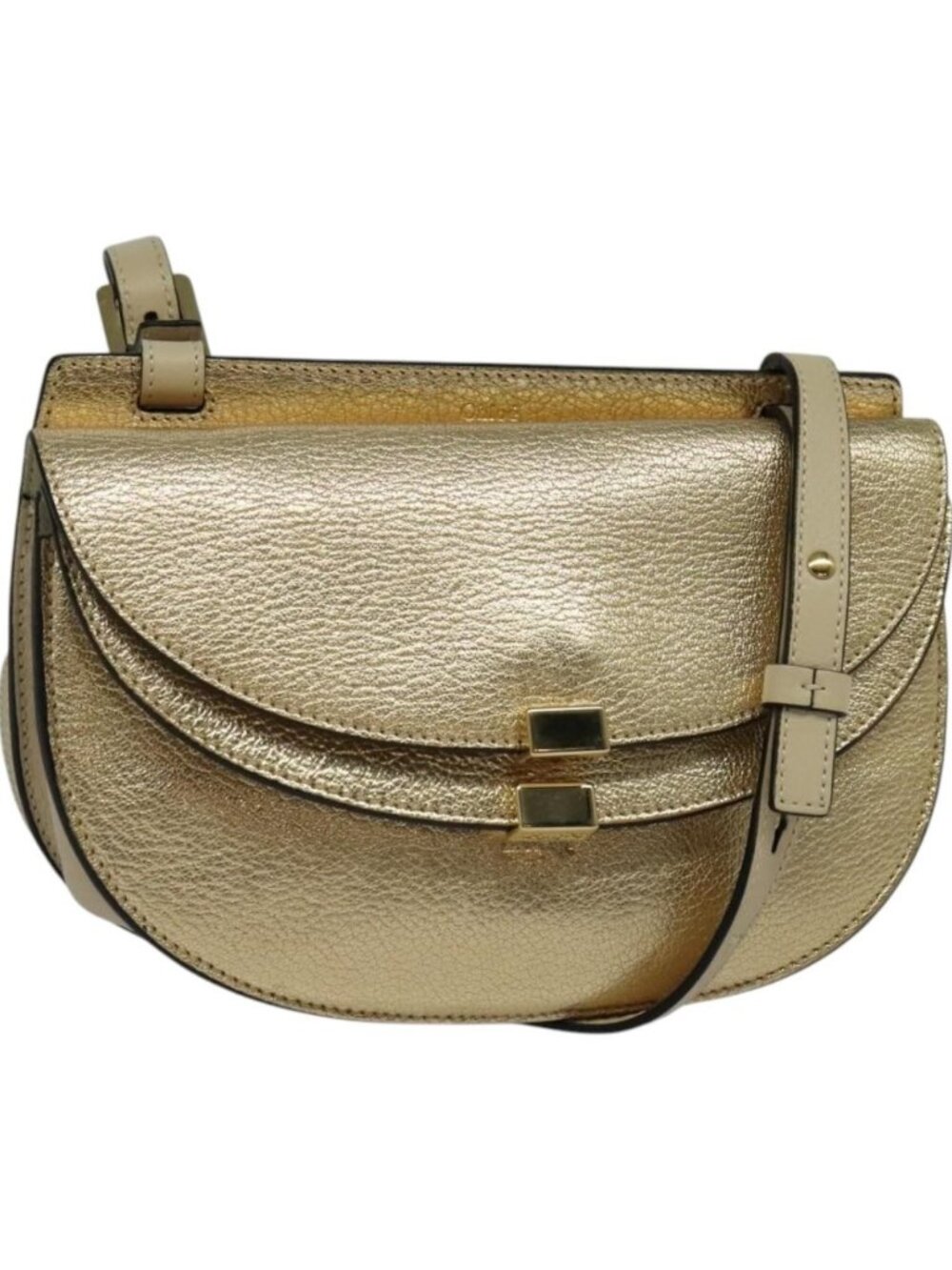 Chloe Georgia Shoulder Bag Leather Gold